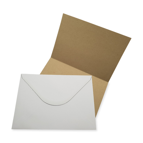 A5 KRAFT CARD BLANKS AND WHITE ENVELOPES (PACK OF 10)