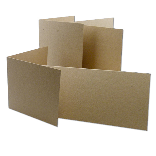 128 x 178mm RECYCLED FLECK KRAFT SINGLE FOLD CARD BLANKS 280GSM